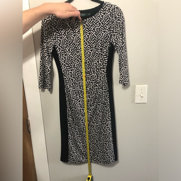 Lauren by Ralph Lauren Black & White Dress Size 4 - Picture 7 of 9